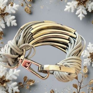 Elegant Armani Exchange Silver Tone and Gray Women's Bracelet